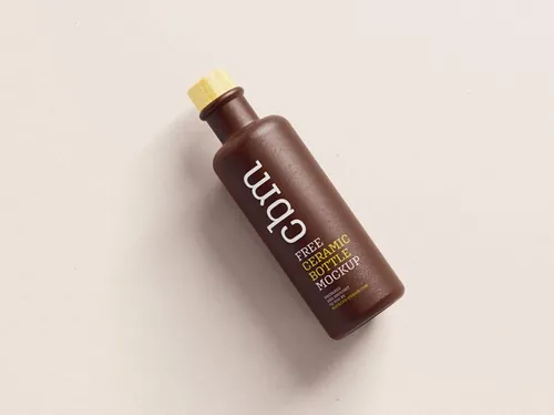 带木塞的陶瓷瓶包装设计提案样机PSD模板 Ceramic Bottle mockup