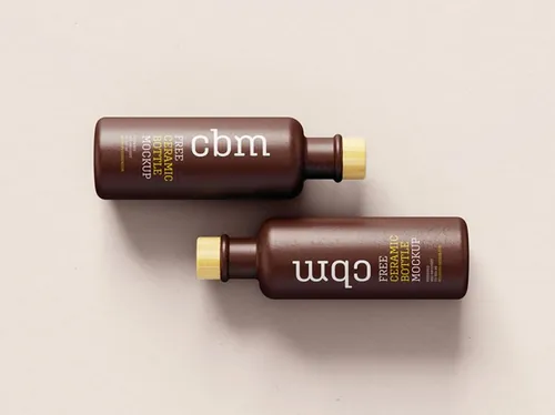 带木塞的陶瓷瓶包装设计提案样机PSD模板 Ceramic Bottle mockup