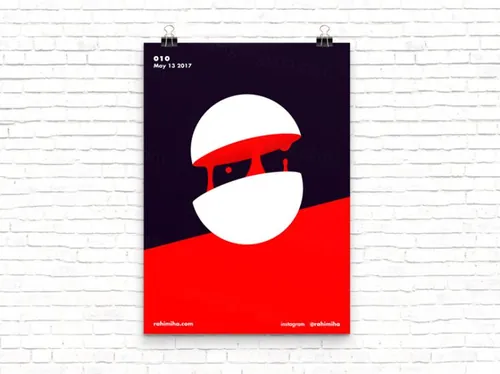 海报样机模板 Free Minimal Poster Mockup