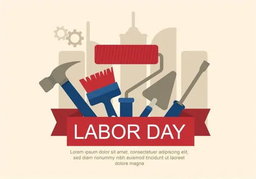 劳动节矢量简画图Labor Day Clip Art