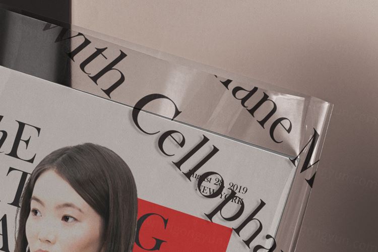 带有透明塑料袋封面Psd杂志样机 Transparent Cover Psd Magazine Mockup