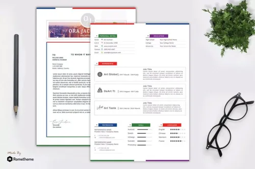 建筑工程师简历模板素材 Ora Jackson – Resume Template