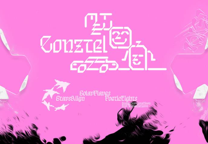 新潮流酸性艺术几何抽象英文装饰字体 FORGE - Conztel