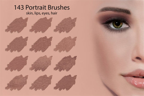 女性皮肤绘画PS笔刷 Portrait Brushes for Dig