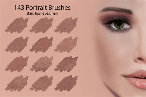 女性皮肤绘画PS笔刷 Portrait Brushes for Dig