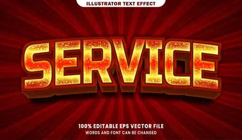 卡通漫画三维立体特效字体文本特效可编辑EPS矢量模板素材3d text style effect