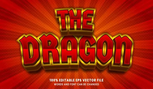 卡通漫画三维立体特效字体文本特效可编辑EPS矢量模板素材3d text style effect