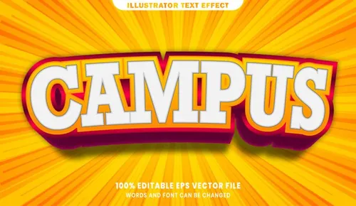 卡通漫画三维立体特效字体文本特效可编辑EPS矢量模板素材3d text style effect
