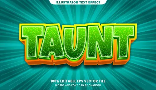 卡通漫画三维立体特效字体文本特效可编辑EPS矢量模板素材3d text style effect