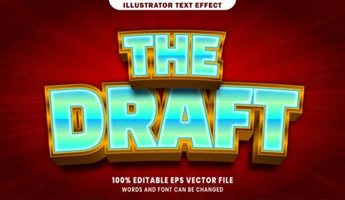 卡通漫画三维立体特效字体文本特效可编辑EPS矢量模板素材3d text style effect