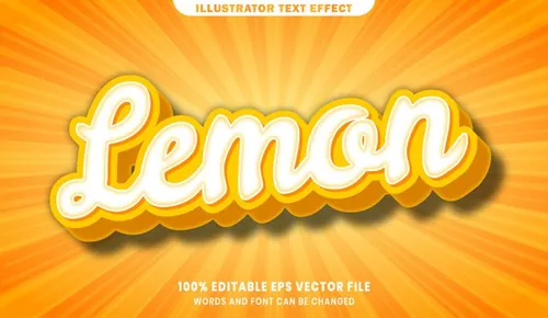 卡通漫画三维立体特效字体文本特效可编辑EPS矢量模板素材3d text style effect