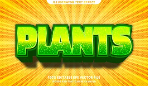 卡通漫画三维立体特效字体文本特效可编辑EPS矢量模板素材3d text style effect