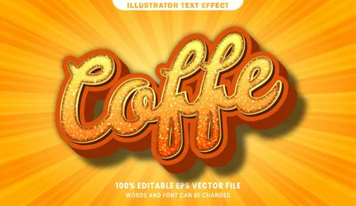 卡通漫画三维立体特效字体文本特效可编辑EPS矢量模板素材3d text style effect