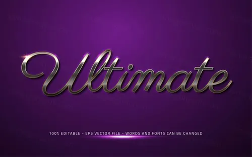 卡通漫画三维立体特效字体文本特效可编辑EPS矢量模板素材3d text style effect