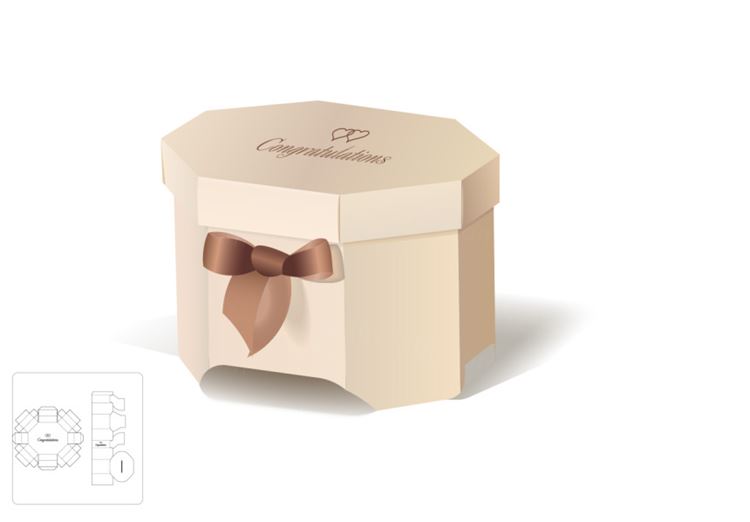 巧克力礼品盒模切图/刀模图EPS源文件