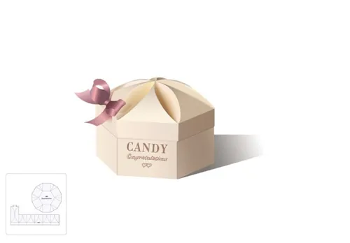 带盖子的礼品盒模切图/刀模图EPS源文件