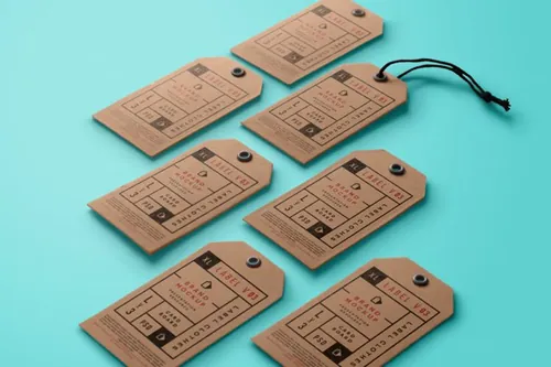 纸质标签贴图PSD模板Psd Label Brand Mockup