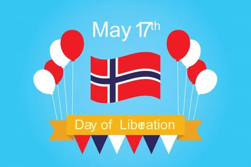 挪威解放日矢量插图Norwegian Day Of Liberation Background