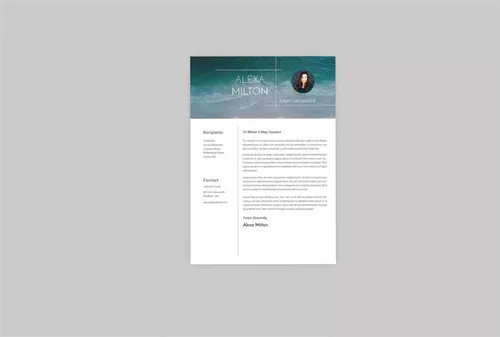 活动组织策划总监履历表简历表设计模板 Rye CV Resume Designer