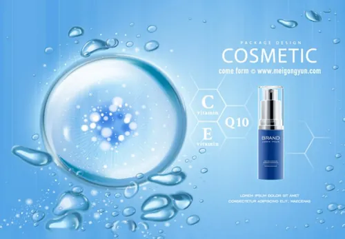 化妆品精华液Ai矢量广告海报Essence Cosmetic posters