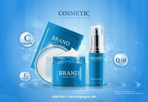 品牌系列化妆品Ai矢量广告海报 Brand Cosmetic posters