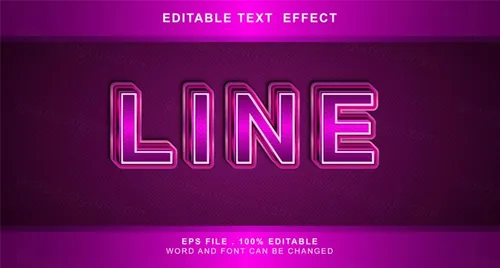 三维立体金属特效字体文本特效可编辑EPS矢量模板素材3d editable text style effect