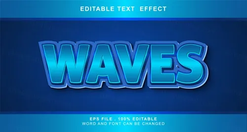 三维立体金属特效字体文本特效可编辑EPS矢量模板素材3d editable text style effect