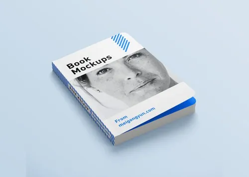 书籍封面设计贴图展示 Book with rounded corners mockup