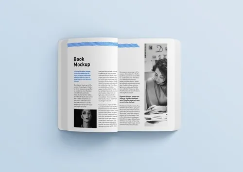 书籍排版设计贴图展示 Book with rounded corners mockup