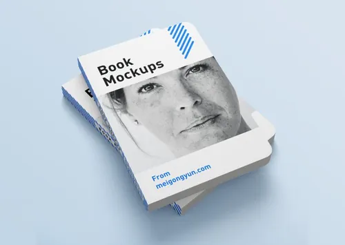 书籍封面设计贴图展示 Book with rounded corners mockup