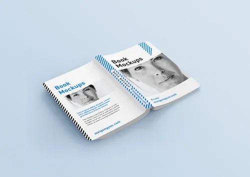 书籍排版设计贴图展示 Book with rounded corners mockup