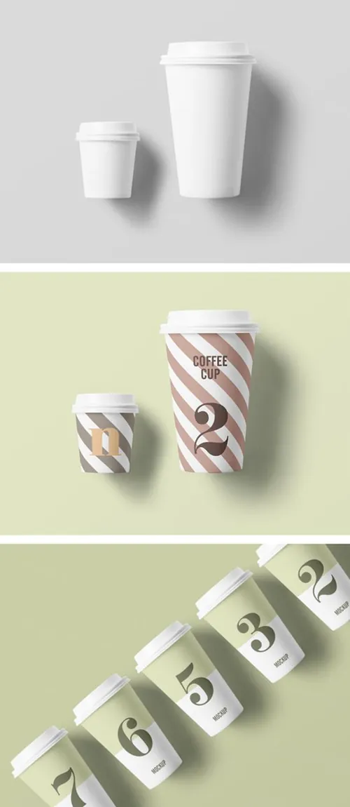 咖啡杯贴图样机PSD模板Fine Paper Cup Mockup