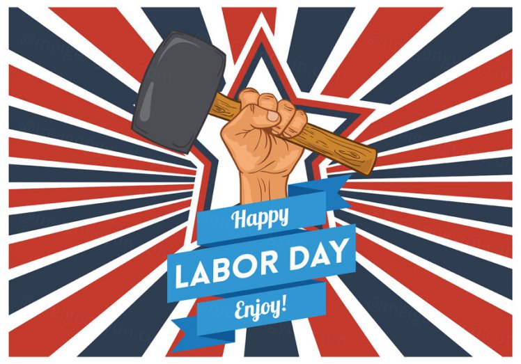 劳动节怀旧矢量海报Labor Day Vector Background
