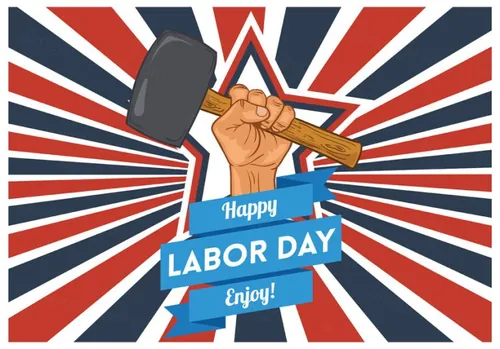 劳动节怀旧矢量海报Labor Day Vector Background
