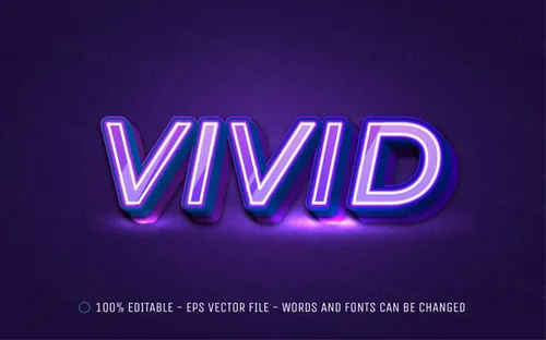 三维立体金属特效字体文本特效可编辑EPS矢量模板素材3d editable text style effect