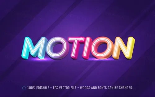 三维立体金属特效字体文本特效可编辑EPS矢量模板素材3d editable text style effect