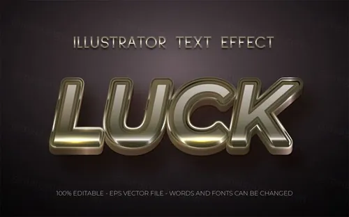 三维立体金属特效字体文本特效可编辑EPS矢量模板素材3d editable text style effect