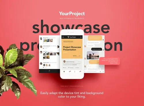 移动端手机应用程序PSD模板Psd Showcase Project Presentation Vol003