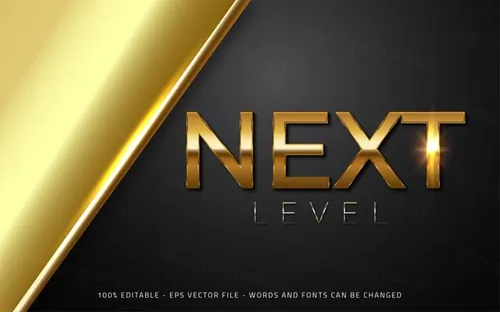 三维立体金属特效字体文本特效可编辑EPS矢量模板素材3d editable text style effect