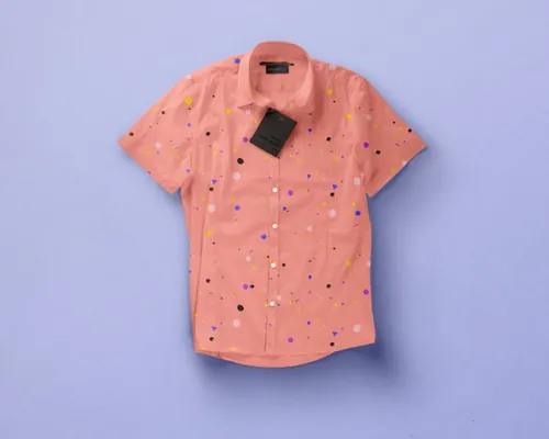 短袖衬衫模型PSD贴图模板Psd Short Sleeve Dress Shirt