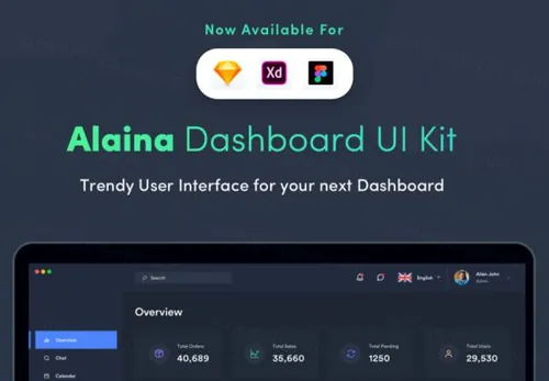 网站后台仪表盘管理界面设计素材 Alaina Dashboard UI