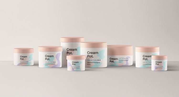 一套完整的奶油罐化妆品样机 Psd Cream Pot Cosmetic Mockup Pack