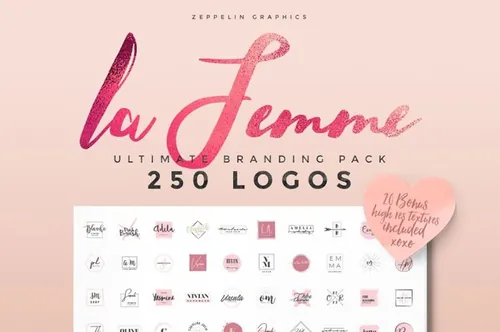 250 Feminine Logos Pack