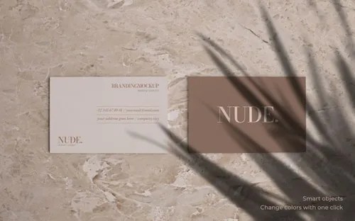 优雅的带有最新潮流高级植物阴影小册子传单折页设计提案展示样机模板