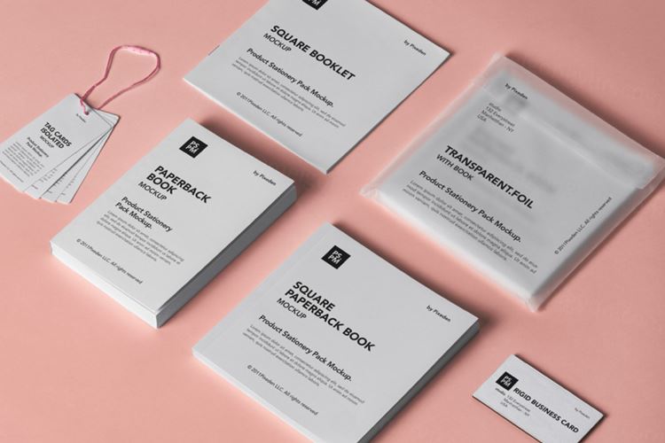 一整套文具用品样机 Product Stationery Psd Pack Mockup