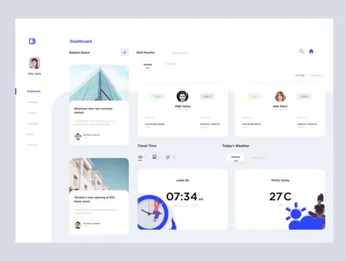 简洁后台用户仪表盘管理界面UI设计素材下载 Dashboard UI