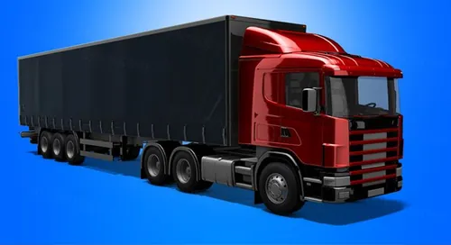 卡车车身广告贴图样机Truck Mock-up