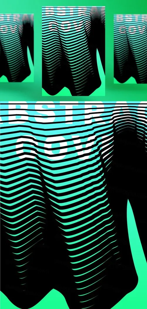 几何渐变流行设计海报矢量模版 Geometric covers template design