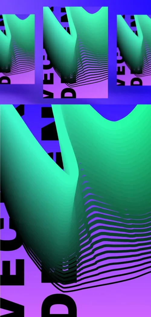 几何渐变流行设计海报矢量模版 Geometric covers template design