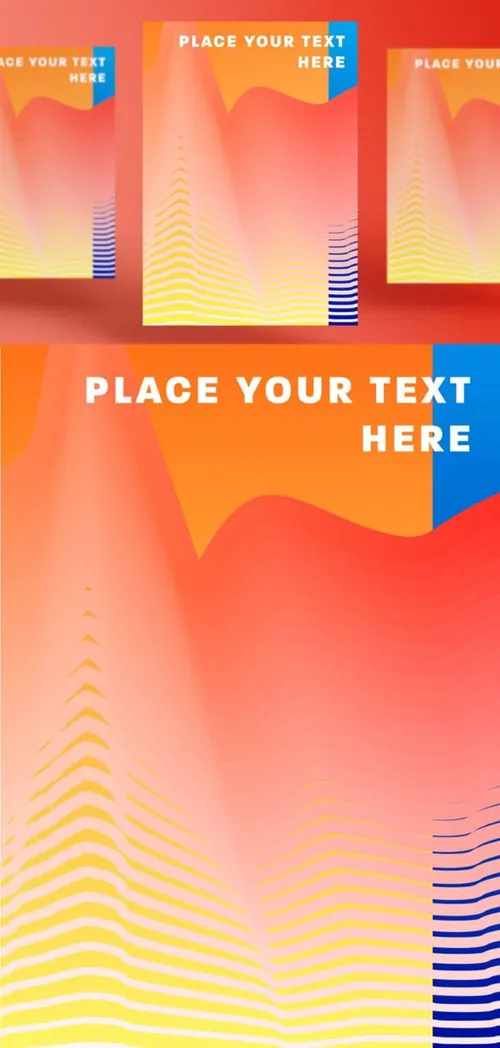 几何渐变流行设计海报矢量模版 Geometric covers template design